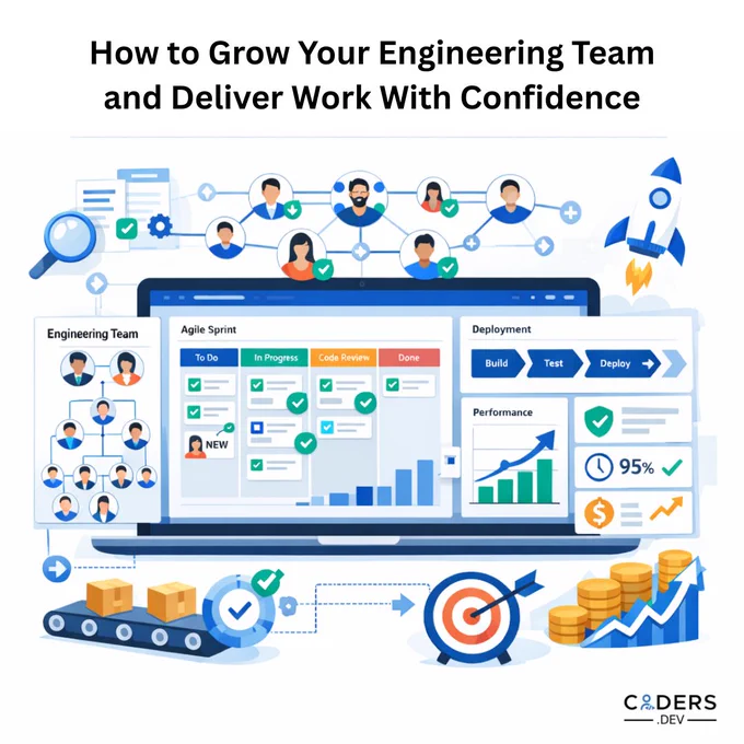 Rapid engineering growth without governance can lead to delays, communication gaps & security risks.

Discover how scalable delivery models help enterprises grow with confidence

https://www.coders.dev/blog/mitigating-delivery-risk-a-cto-s-guide-to-scaling-engineering-capacity-with-confidence.html

#SoftwareEngineering #CTO #TechInnovation #EngineeringScale #CloudNative #DigitalTransformation #CodersDev