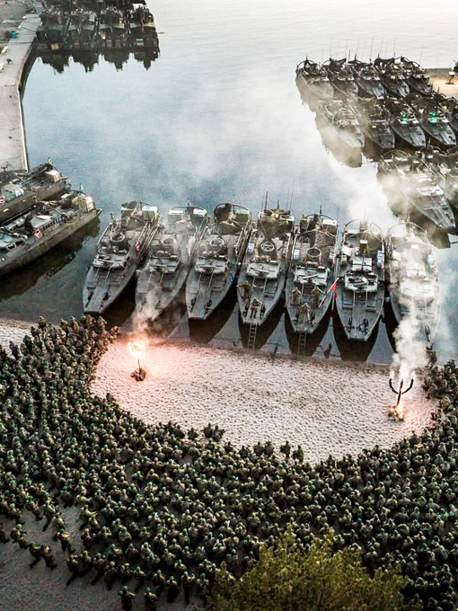 Swedish amphibious forces assembled beside CB90-class fast assault crafts before Exercise Aurora 26 in Sweden. Photo by Bezav Mahmod & Hampus Andersson/Swedish Armed Forces