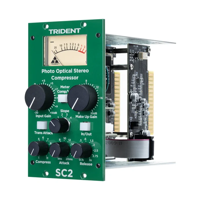 Trident SC2 500 Series Optical Compressor Joe Meek angled view