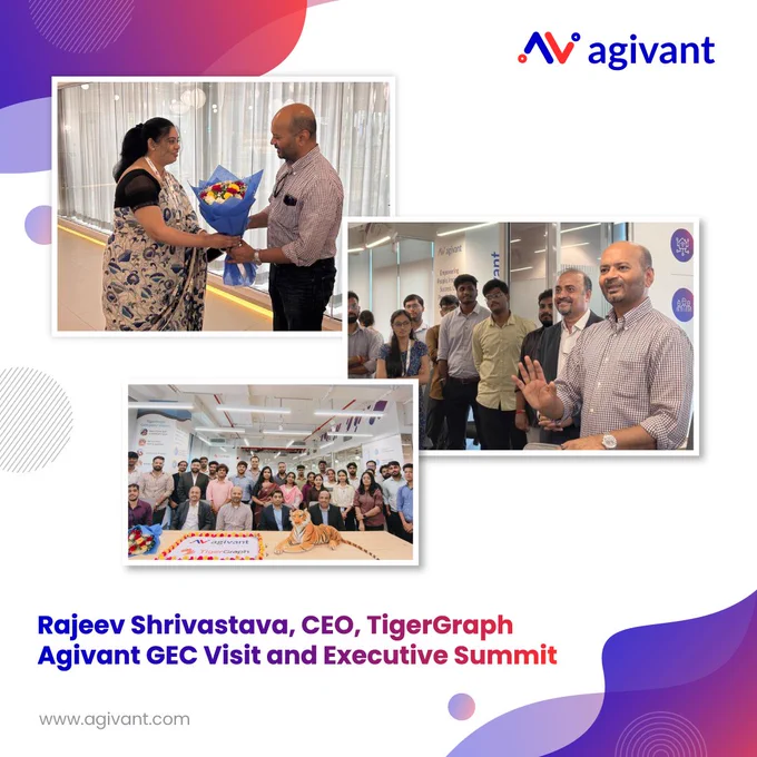 We were privileged to host Rajeev Shrivastava, CEO of TigerGraph, at the Agivant Global Engineering Center (GEC) for a day of strategic discussions, collaboration, and team engagement.
 
The executive summit marked an important milestone in our partnership journey — reflecting on shared successes, aligning on future goals, and exploring new avenues for innovation and growth.
 
It was truly inspiring to see Rajeev engage with our teams, share his leadership insights, and reinforce a collective vision for driving transformative industry impact together.
 
At Agivant Technologies, we value partnerships built on innovation, trust, and shared ambition — and we’re excited about the road ahead with TigerGraph.
 
Together, we’re shaping the future of intelligent, data-driven enterprises.
