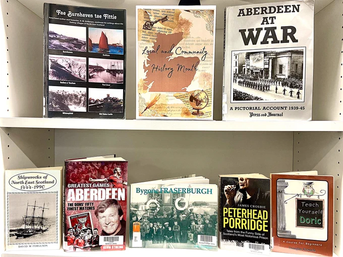 An image of a selection of Local and Community History books.
