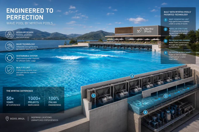 A Myrtha Pools segue revolucionando o universo das piscinas com onda 🌊🏊‍♂️

Com estruturas modulares de alta precisão, tecnologia Myrtha Skin e sistemas avançados de circulação e filtragem, a empresa vem criando piscinas mais eficientes, sustentáveis e com água extremamente cristalina. 

O resultado é uma combinação entre engenharia, performance e experiência premium dentro d’água.

#SurfReport #MyrthaPools #PiscinaDeOnda #WavePool #SurfTechnology #SurfTech #PiscinaComOnda #Surf #TecnologiaNoSurf
