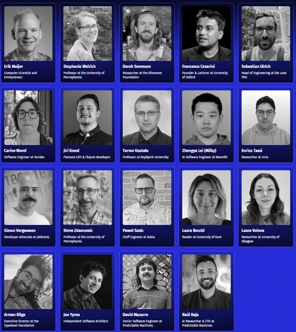 Page with all speakers for Lambda World 26