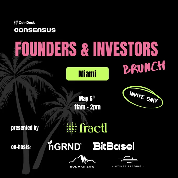 Skynet Trading as cohost of fractl Miami Founders and Investors Brunch