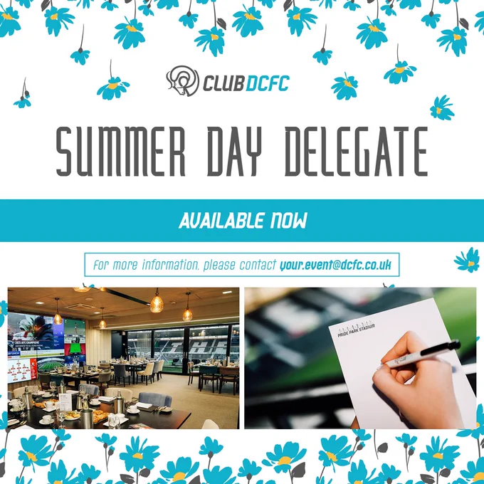 New Summer Day Delegate Package Offer with Club DCFC. 