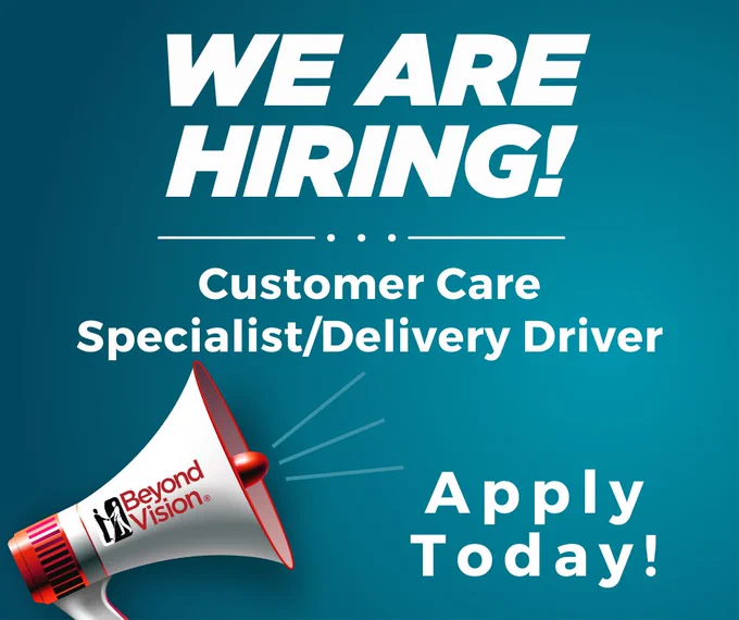We are hiring Customer Care Specialist/Delivery Driver! Apply Today!