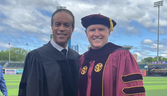 Ken Daly and Maurice DuBois smiling
