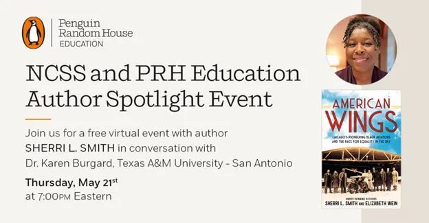 NCSS and PRH Education Author Spotlight Event for American Wings