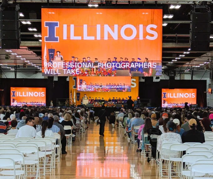 2026 College of Education convocation ceremony at the Activities & Recreation Center in Champaign