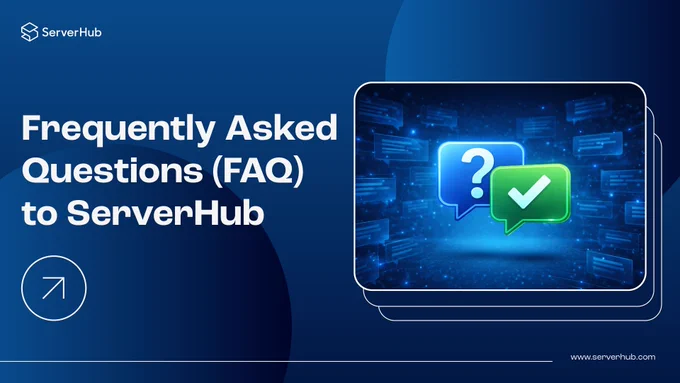 #ServerHub presents its FAQ to SH for May 2026, which states the question of "Do you provide assistance in migrating my existing website or server from another hosting provider? Is there a fee for this assistance?"