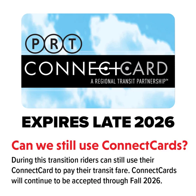 (image of ConnectCard)
EXPIRES LATE 2026
Can we still use ConnectCards?
During this transition riders can still use their ConnectCard to pay their transit fare. ConnectCards will continue to be accepted through Fall 2026.
