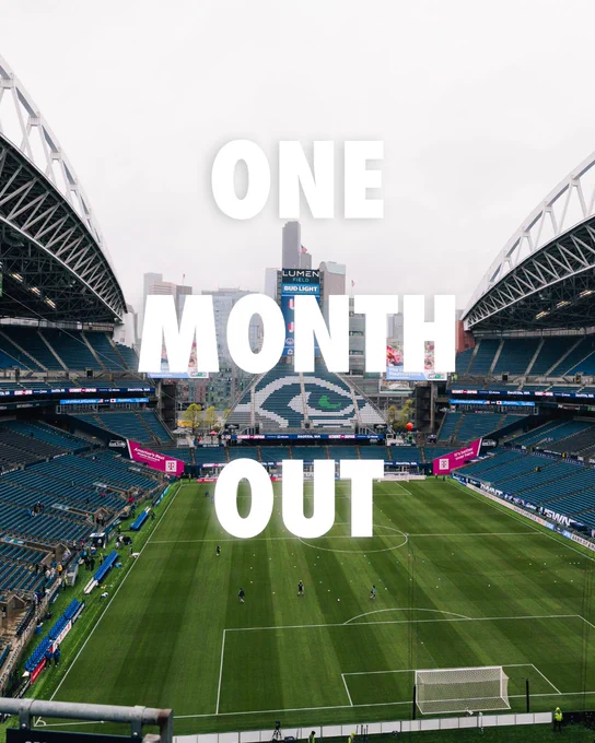 We're officially one month out from the world's game coming to Lumen Field. 