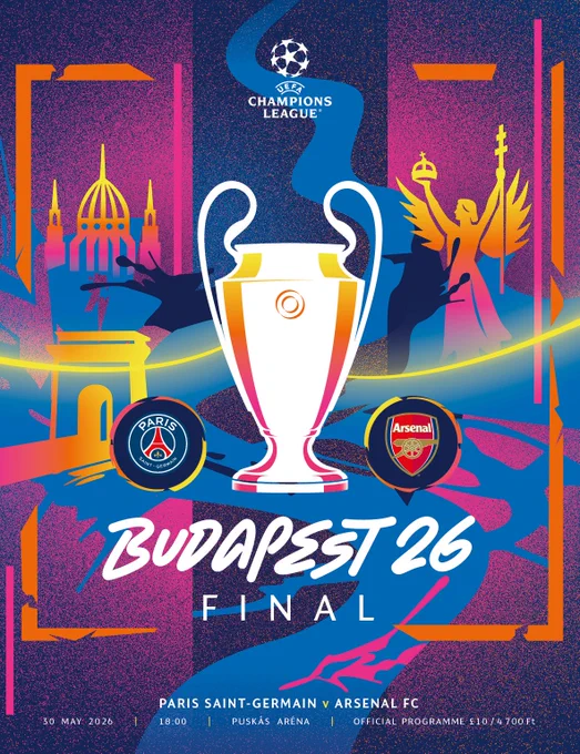 The cover of the UEFA Champions League final official matchday programme, now available to order at our programme shop