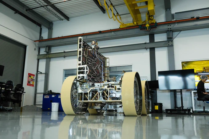 FLIP rover in cleanroom