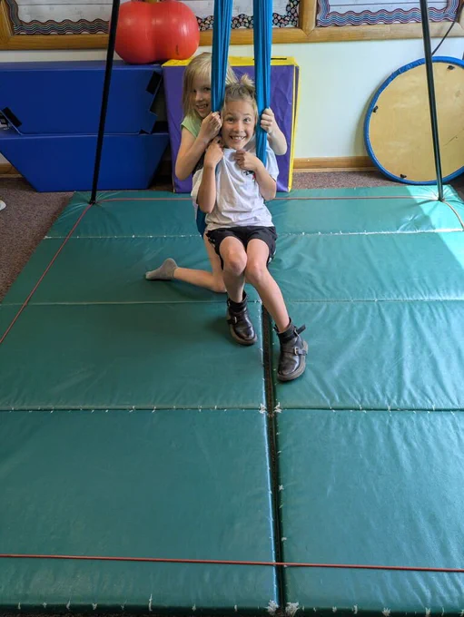 Students in sensory room