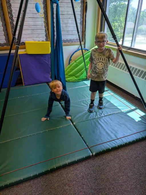 Students in sensory room