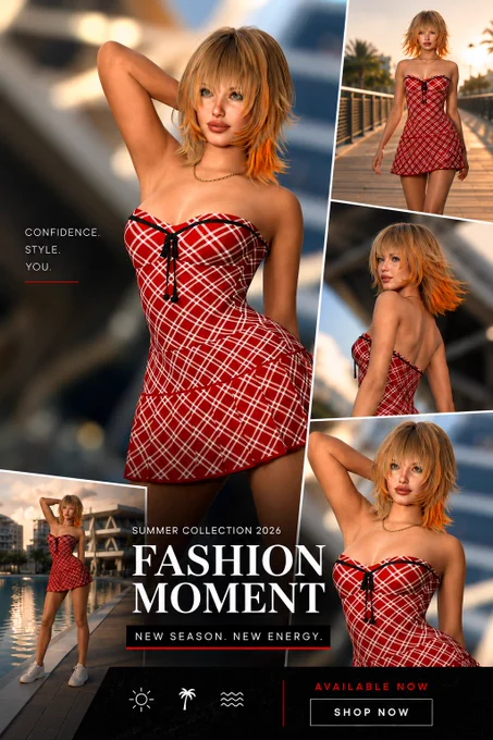 Plaid, pleats, and pure attitude — the City Muse Dress doesn’t just walk into the scene, it owns it. @daz3d 

https://www.daz3d.com/dforce-city-muse-dress-for-genesis-9

#Nelmi3D #DigitalFashion #Daz3D #Nelmi #MarvelousDesigner #CGIArt #3DArtist #3DClothing #genesis9 #DAZStudio #MadeWithDaz #cgi