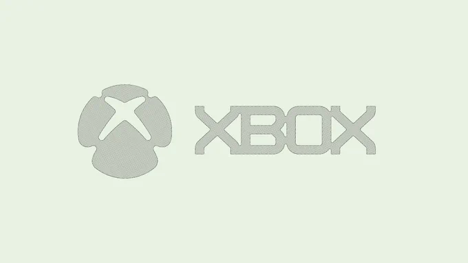 Interdimensional Xbox - Combination mark with halftone print effect.