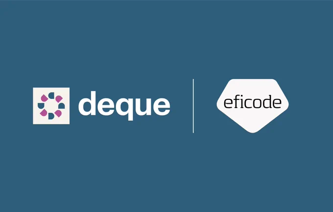 Deque logo and the Eficode logo