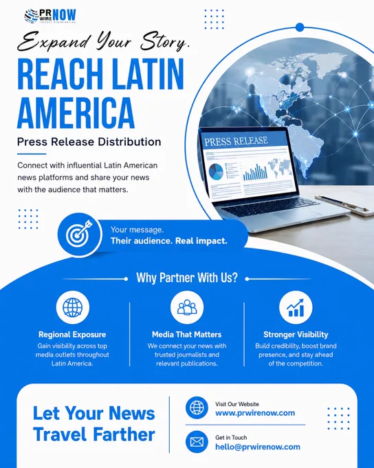 Latin America Press Release Distribution Services by PRWireNOW
