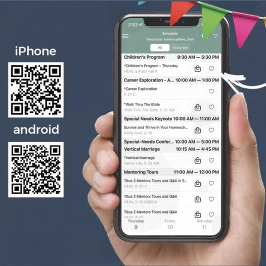 Make your convention experience run more smoothly by downloading the convention app! Quickly and easily, plan your convention schedule, “heart” the workshops you’re most interested in, and make use of all the other cool features.