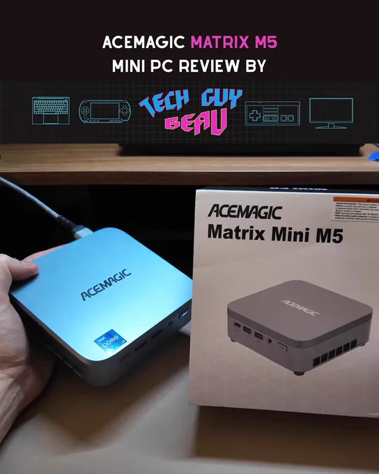 🖥️⚡ACEMAGIC Matrix M5 Mini PC — Powerful CPU!!! 🔥 Review by Youtube TechGuyBeau  
You’re going to get a lot of performance out of it! 🚀🎮💡

▶ https://www.youtube.com/watch?v=phpnoaPqdco

*BUY IT HERE*
🔗 https://acemagic.com/products/m5-mini-pc
🏷️ Use Discount code ACEFAN3 👉 𝗮𝗰𝗲𝗺𝗮𝗴𝗶𝗰.𝗰𝗼𝗺

#ACEMAGICM5 #ACEMAGICPC #ACEMAGICMiniPC #MiniPC #computer #techreview