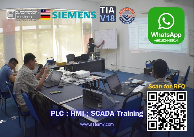 Hands On Siemens PLC & HMI Session

From 01 to 05 October 2025, engineers from Malaysia and Papua New Guinea attended our 5 day Siemens PLC and HMI hands on training at AS Automation Services Johor Bahru.

The course covered Siemens S7 1200 PLC, TIA Portal V18, HMI setup, and Sinamics G120 Drive. Participants completed hardware wiring, backup restore, and troubleshooting on real equipment.

Our mission is simple — deliver real hardware real experience real skills for industrial automation professionals.

#PLCTraining #SiemensPLC #HMITraining #SCADATraining #TIAportal #AutomationEngineer #IndustrialAutomation #PLCWorkshop #HRDCorpClaimable #EngineeringSkills #MalaysiaTraining #AutomationTraining #SiemensS71200 #KTP400HMI #SinamicsG120 #FactoryAutomation #AutomationMalaysia #PLCProgramming #TIAportalV18 #AutomationWorkshopMY #PLCHandsOn #EngineeringMalaysia #AutomationLearning #IndustrialSkillsMY #AutomationCourse #RealHardwareRealSkills #ASAutomationMY #EngineerUpskillMY #JobReadySkills