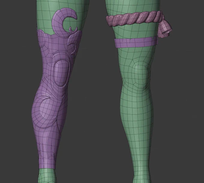 3d model of a game character, viewport preview style