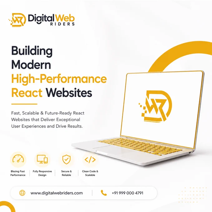 Build faster, smarter, and more scalable digital experiences with custom React website development from 𝐃𝐢𝐠𝐢𝐭𝐚𝐥 𝐖𝐞𝐛 𝐑𝐢𝐝𝐞𝐫𝐬.

We create modern, high-performance 𝐑𝐞𝐚𝐜𝐭 𝐰𝐞𝐛𝐬𝐢𝐭𝐞𝐬 designed for speed, seamless user experience, and business growth. Whether you need a responsive business website, custom web application, or scalable frontend solution, our team delivers clean code and powerful performance tailored to your brand.

1️⃣ Fast Loading Websites
2️⃣ Responsive Design
3️⃣ Scalable React Solutions
4️⃣ SEO-Friendly Development
5️⃣ Secure & Modern UI/UX

Let’s turn your vision into a powerful online presence.
🌐 www.digitalwebriders.com
📞  91 999 000 4791


#ReactJS #WebDevelopment #ReactDevelopment #FrontendDevelopment #WebsiteDesign #DigitalWebRiders #BusinessWebsite #ReactWebsite #UIUXDesign #CustomWebDevelopment
