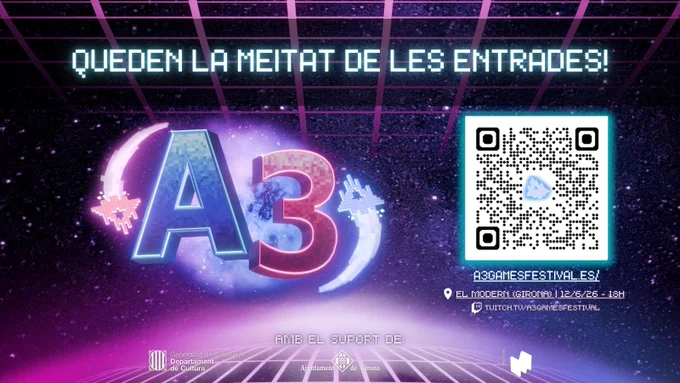 Cartell mostrant que només queden la meitat de les entrades disponibles