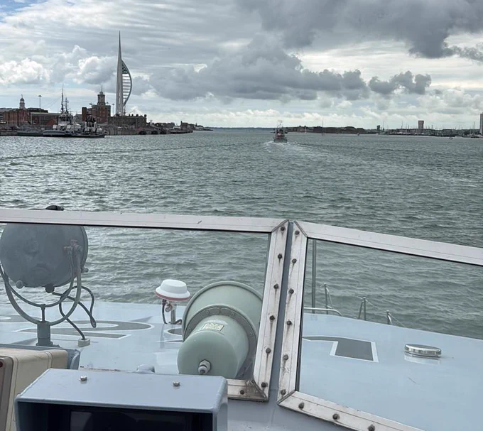 HMS Puncher and Smiter departing Portsmouth.

Credit: HMS Puncher