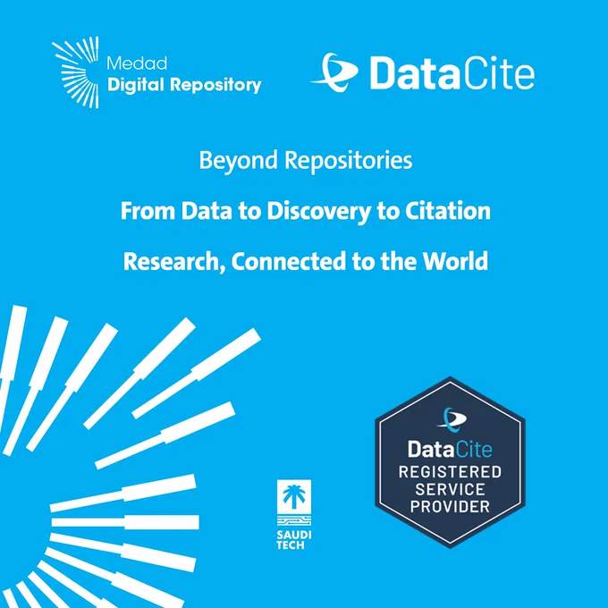 #Medad DAR is now officially recognized as a #DataCite Registered Service Provider