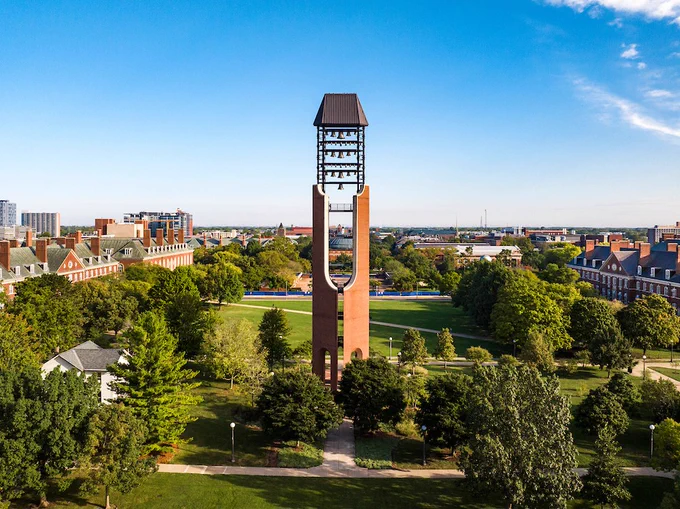 The McFarland Memorial Bell Tower on the University of Illinois Urbana-Champaign campus