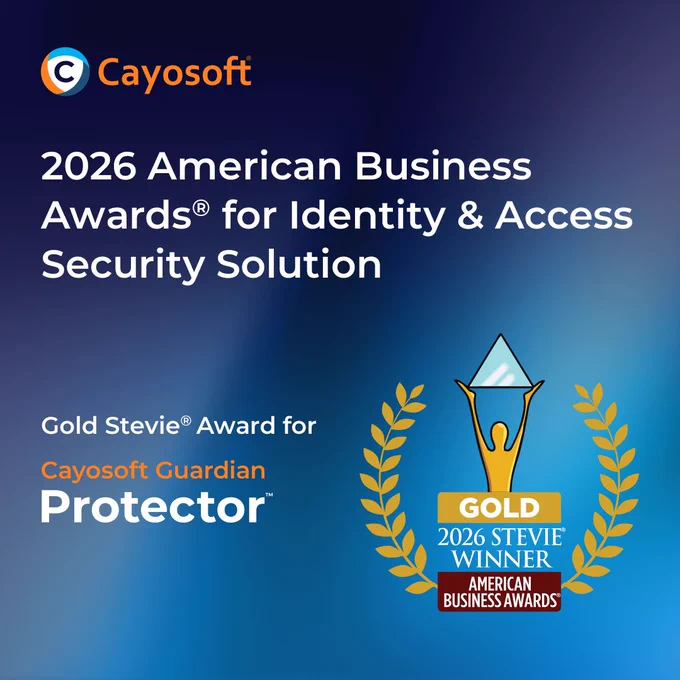 Cayosoft Guardian Protector Awarded Gold Stevie Award at the 2026 American Business Awards for Best Identity & Access Security Solution