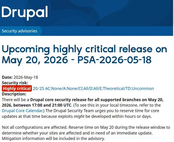 Screenshot of the security report.