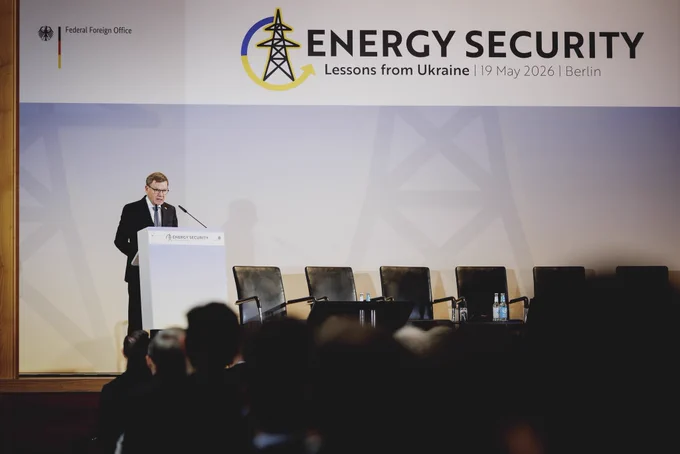 German Foreign Minister Wadephul speaks at the conference.