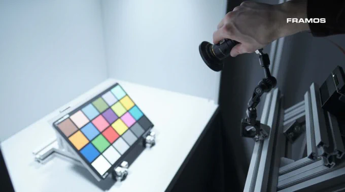 A color calibration chart, used by FRAMOS for professional UAV imaging sensors.