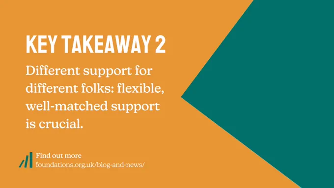 Key takeaway 2: Different support for different folks: flexible, well-matched support is crucial.