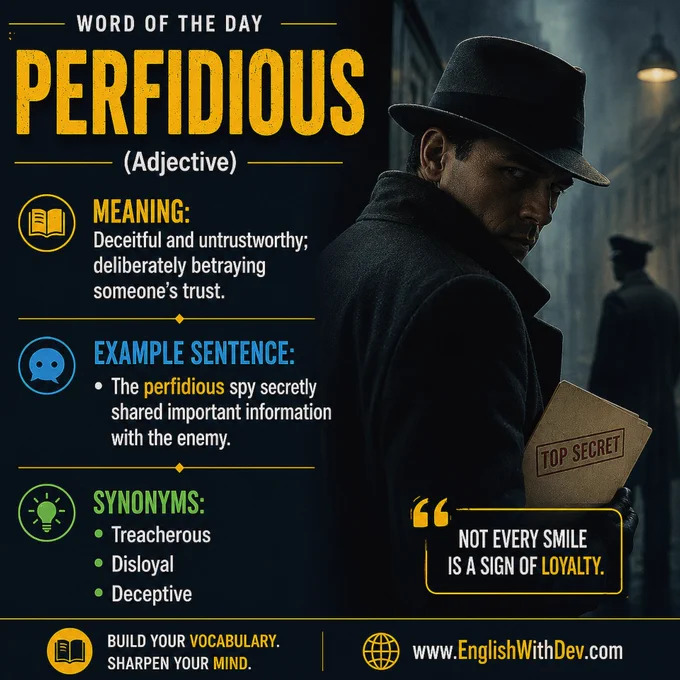 Perfidious (adjective)