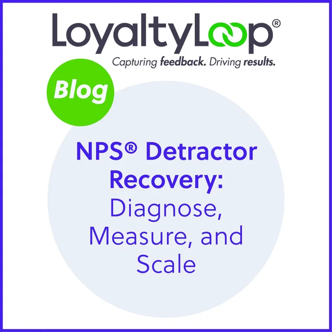 LoyaltyLoop monthly blog topic: “NPS Detractor Recovery”