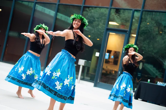 Performers dance at the event. 