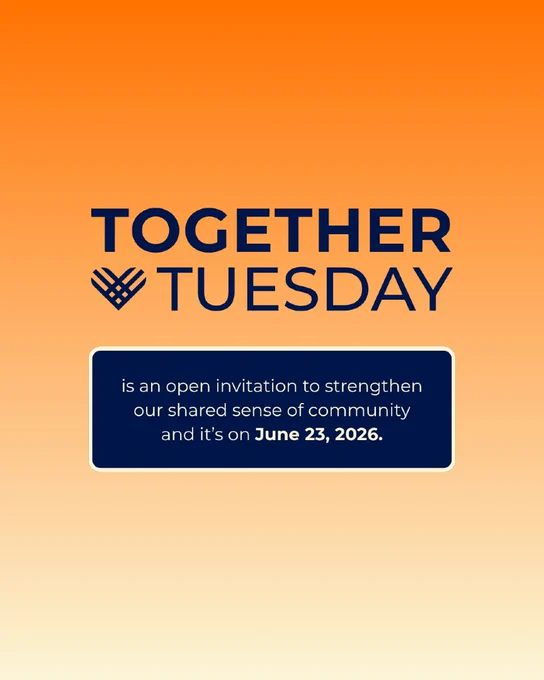 Together Tuesday logo with message inviting community to join on June 23, 2026.
