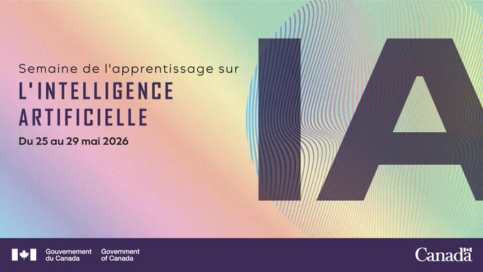 Semaine de l'apprentissage sur l'intelligence artificielle. Du 25 au 29 mai 2026. 