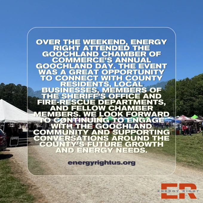 Energy Right connects with community at Goochland Day. A sunny outdoor event features tents and interaction with county residents and officials.