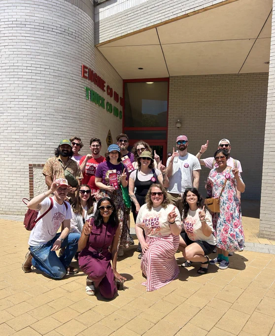 Photo of Aparna with a group of canvassers