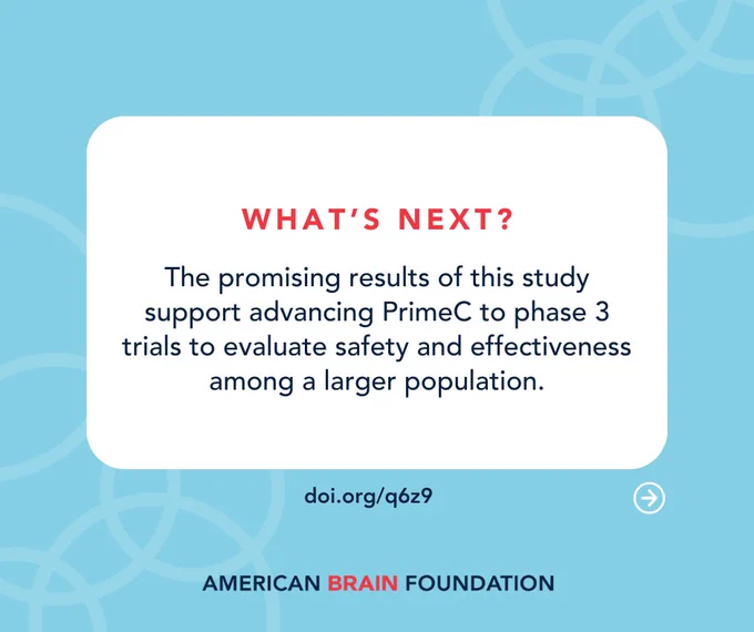 What's next? The promising results of this study support advancing PrimeC to phase 3 trials to evaluate safety and effectiveness among a larger population.