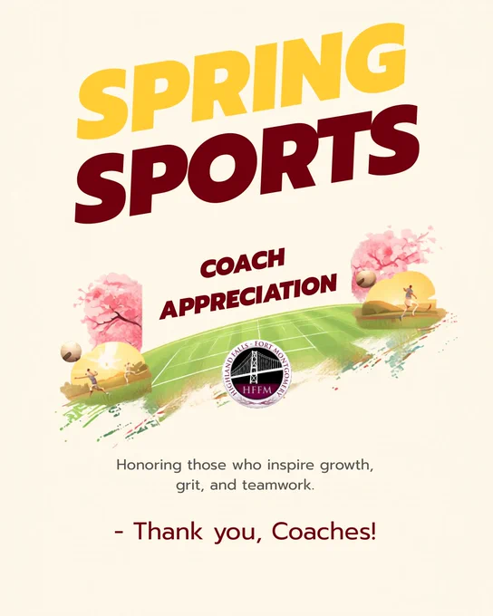 Spring Sports Coach Appreciation Day! Thanks coaches for inspiring growth, grit and teamwork