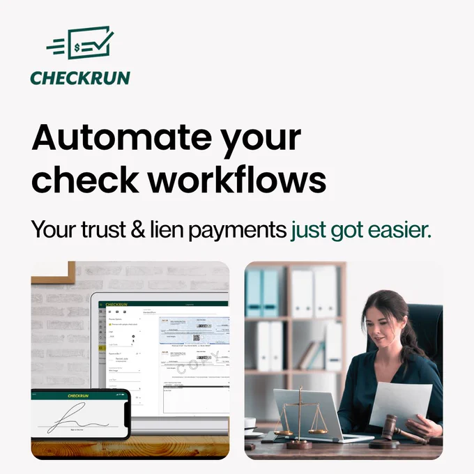 Payment approvals are one of the most important parts of legal accounting operations.

That’s why more firms are modernizing the process with solutions like Checkrun.

Find out how: https://bit.ly/4wDbLjh