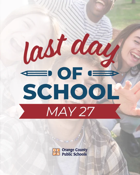 Students celebrate the last day of school on May 27th with joyful expressions.