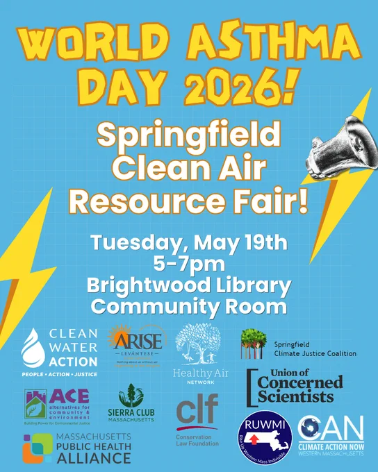 world asthma day in springfield - tuesday may 19th, brightwood library, 5-7pm